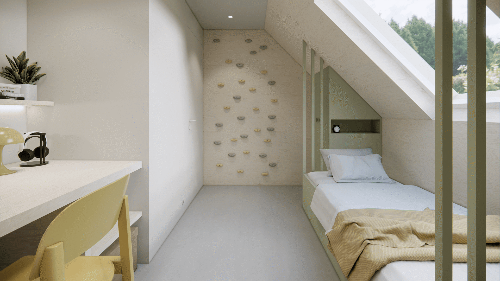 Jongenskamer op maat - 3D ontwerp - L'eau interior design