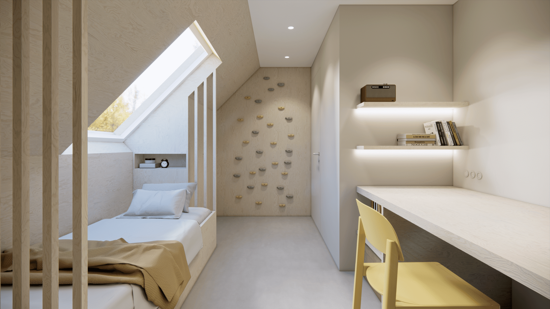 Jongenskamer op maat - 3D ontwerp - L'eau interior design